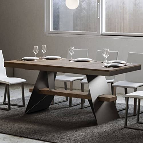 Itamoby, Tisch Baita Evolution ausziehbar Nussbaum 90 x 160 verlängert 264