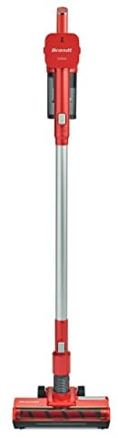 BRANDT ASB20R - Aspirateur Balai sans Fil - 2 en 1 - sans Sac - Puissance 29V - 0,35 Litre - 71 à 76 DB - Autonomie 35 Minutes - 2 Vitesses - Tête Flexible 180° - Accessoires intégrés - Rouge