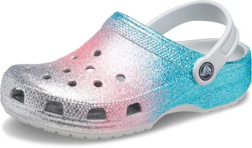 Crocs Unisex Kinder Classic Glitter Clog T Clog, Shimmer/Multi, 20/21 EU