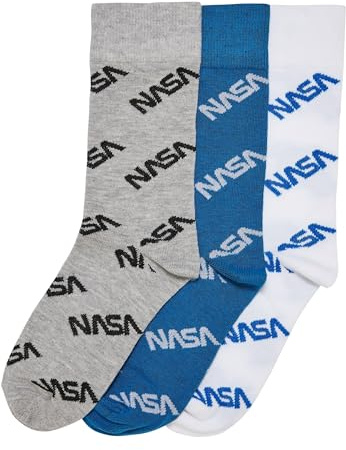 Mister Tee Unisex NASA Allover Socks Kids 3-Pack