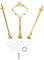 Yosoo Health Gear Cake Stand Handles, Multi Tiers Cake Stand Holder Rods, Cake Plate Stand Fittings for Tea Shop Room Hotel, Not Included Plate(3-tier crown gold)