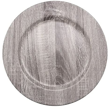 Versa Bajo Plato bambú Polipropileno de la Marca, Color Gris (33 x 33 centímetros)