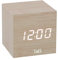 T'NB - Moderner digitaler Wecker aus Holz, multifunktionaler LED-Wecker, digitale Uhr mit Zeitanzeige, verstellbare Beleuchtung, 3 programmierbare Alarme – Holz-Finish