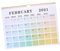 STOBOK 1 Stück 2021 Englischer Wandkalender Wochenkalender 2021 Wandplaner 2021 Blätterkalender 2021 Tageskalender 2021 Chinesisches Geschenk 2121 Kalenderblock Papier Tischset Spule Büro