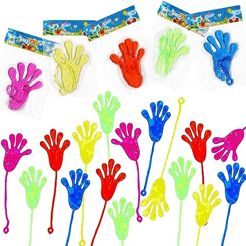 XIANGLONGY 33 Stück Klatschhand Kinder, Bunte Klatschhände, Glibberhand für Mitgebsel Kindergeburtstag Gastgeschenke, Farbe Zufällig