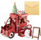 Ainvliya Faltbare 3D Weihnachtskarten mit Umschlag- Pop Up Karte Weihnachten Geschenkset Weihnachtskarten mit Aufklebern und Umschlägen Romantische Geschenkkarten für Familie Freunde Weihnachtsgrüße