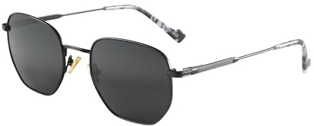 ZENOTTIC Sonnenbrille Herren Damen Polarisiert, Retro Sechseck Metall rahmen, UV400 Schutz für Autofahren, Wandern & Party