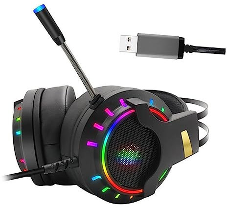 Gatuida Casque Audio USB Portable avec Microphone pour Jeu Faible Bruit Et Transmission Claire