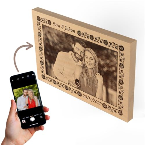 Personalisierte geschenke aus holz mit gravur - Brand malerei - Foto geschenk paar - Foto geschenk freundin - Holz mit gravur - Brandmalerei brettchen - Holz gravieren hochzeit(5)