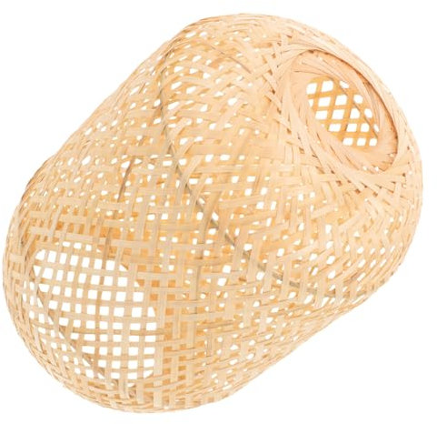 UPKOCH Abat-jour Rustique Pour Lampe De Table Housse Bambou Tressé Abat-jour Décoratif De Rechange Pour Lampe Bureau