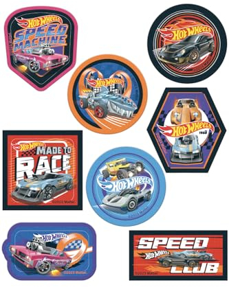 Haberdashery Online 8 x Car and Truck Patches for Children, Screen-Printed Iron-on Patches for Clothing, Iron-on Patches for Repairing and Decorating Trousers, Jackets, Jerseys, Backpacks