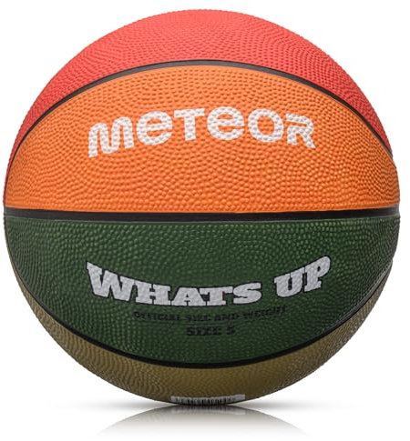 meteor Whats UP Kinder Basketball Größe #1#3#4#5#6#7 ideal auf die Jugend Kinderhände von 4-8 Jährigen abgestimmt idealer Basketball für Ausbildung weicher Mini Basketball