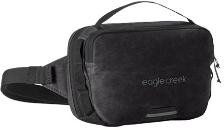 Eagle Creek Explore Hip Pack – Akkordean-Stil Multipocket Crossbody oder Hüfttasche mit atmungsaktivem und gepolstertem Rückenteil – Reisezubehör – Schwarz