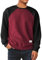 Meilicloth Herren Sweatshirt Raglan Basic College Rundhals Hoodie Pullover Soft Langarm Sweatshirts Loose Fit Burgundy XL