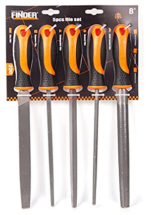 Eladcncmc Raspelfeile Flach Dreieck Rund Quadratisch Halbrund Mittelzahnig Metallfeilen Set Metallbearbeitung Holzbearbeitung 5-TLG