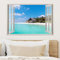 astylishome Wand Dekoration Strand Beach Wandtattoo 40 * 60cm Wohnzimmer Landschaft Selbstklebend Wandsticker Wandaufkleber Kaputter für Wohn Chlafzimmer Küche Bad Aufkleber 1601