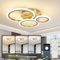 EIDISUNY LED Deckenleuchte Dimmbar, 35W 58cm Deckenlampe Gold Modern Wohnzimmerlampe mit Fernbedienung, 3000K-6500K, 3-Ringen kreis Schlafzimmerlampe Led Deckenbeleuchtung für Büro Küche esszimmer.