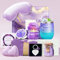 TwoduYoo Geburtstagsgeschenk für Frauen Mit Personalisierten Schlüsselanhänger und 12oz Becher für Mama Freundin, Entspannung Wellness Geschenke, 18 21 30 40 50 60 Geschenkset, Lila
