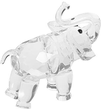 Levemolo Glastierfigur Elefant Glaselefantenfigur Für Heimdekoration Tischdekor Schreibtischornament Statue Elefantendekor Heimbedarf