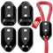 VioraWhite 4 Pcs Reusable Rope Clamps, 1/2 Inch Plastic Chain Connector, Suitable for 9-10 mm Nylon or Braided Ropes