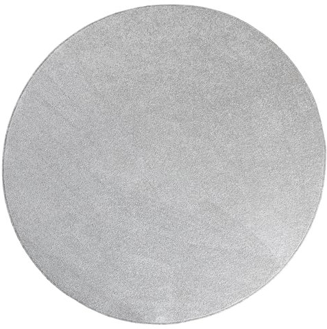 Steffensmeier Kurzflor Teppich Cambridge, Wohnzimmer, Schlafzimmer, in Grau, Größe: Rund Ø 160 cm