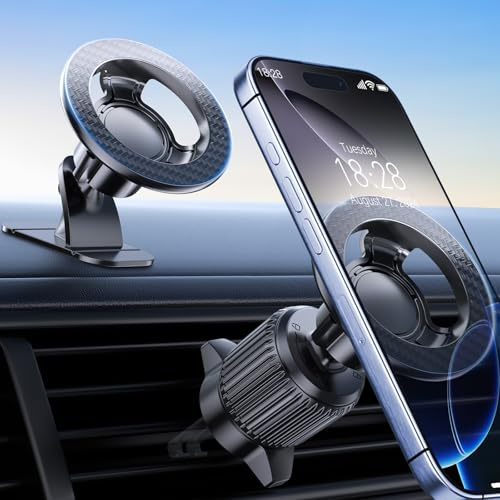 Handyhalterung Auto für Magsafe Autohalterung - [40x N55 Magnet] KFZ Magnetische Handy Halterung, Lüftung Handyhalter Zubehör für iPhone 16 Pro Max 15 14 13 12 Plus, Galaxy, Xiaomi, Alle Smartphone