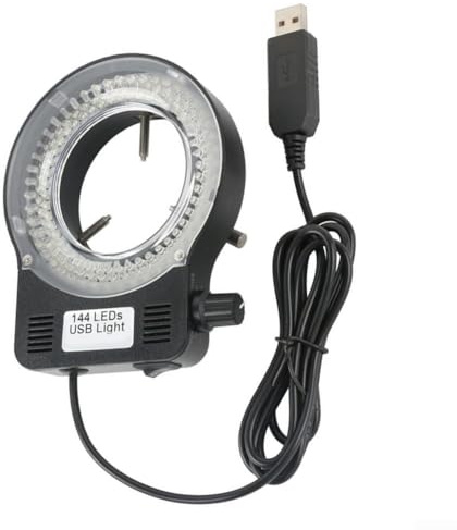 UTTASU Basic Ringlicht für Videokonferenzbeleuchtung, 72/144 Glühbirnen Mikroskop Kamera Illuminator 6500-7000K Weißlicht 0-100% Helligkeitsregelung für Automatisierungsgeräte (72LED)