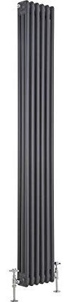 Hudson Reed Regent - Gliederheizkörper 1800mm x 290mm in Anthrazit