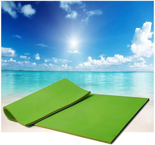 Tapis d'eau flottant, 3 couches en mousse XPE avec design roulant pour un transport facile, matelas en mousse durable pour piscine, rivière, lac et océan