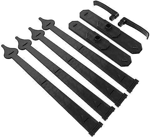 VILLCASE 1 Satz Magnetischer Garagengriff Garagentor dekorativ im Freien Türen Garagen Schuppen falscher Dekorgriff der Garage Garagentormagnete Dekoration magnetischer Griff PVC Schwarz