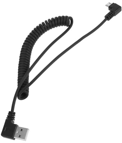 Ciieeo Cable de Carga Micro USB Ángulo Recto Cable de Sincronización Retráctil Compatible