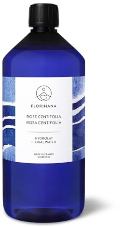 FLORIHANA – Hydrolat (Eau Florale) de Rose Centifolia BIO – 100% Pur & Naturel – 1L - Rafraîchissant et purifiant