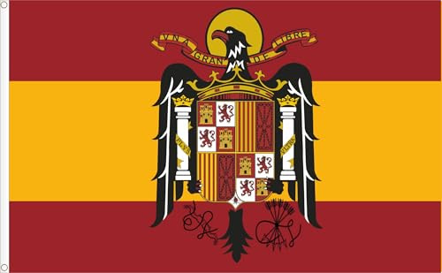 SUPER BANDERA DE ESPAÑA REGIMEN FRANCO 1939-1975 XL. CALIDAD RASO PREMIUM 120D TAMAÑO GIGANTE 250X150 CM