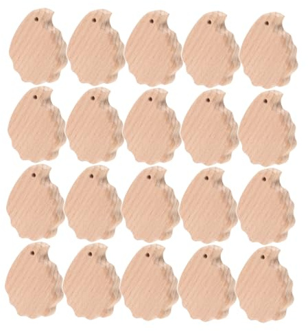 SAFIGLE 20 Stück Holz Igel Ornamente aus Unbehandeltem Buchenholz Tieranhänger zum Bemalen Scrapbooking und Basteln Waldmotiv für Erwachsene