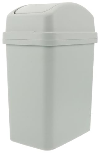 PACKOVE Poubelle Cuisine Originale Couvercle Basculant 6l Plastique Épais Design Créatif Intérieur Lisse Gain de Place pour Salle de Bain et Buanderie
