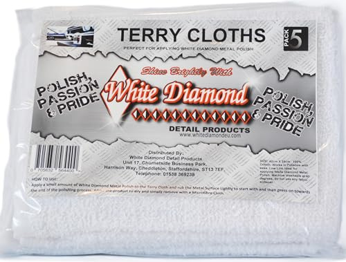 White Diamond Detail Products Frottiertücher zum Auftragen von Metallpolitur