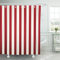 Emvency Duschvorhang, abstrakt, klassisch, rot und weiß gestreift, schöne Farbe, diagonal, wasserdicht, Polyester, 183 x 183 cm, Set mit Haken