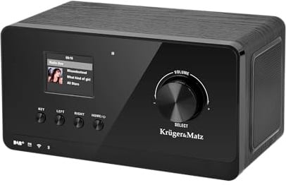 Krüger&Matz KM0816 Internetradio mit Wetterstation, Alarm, RDS, Bluetooth FM/DAB+ / Internet Schwarz