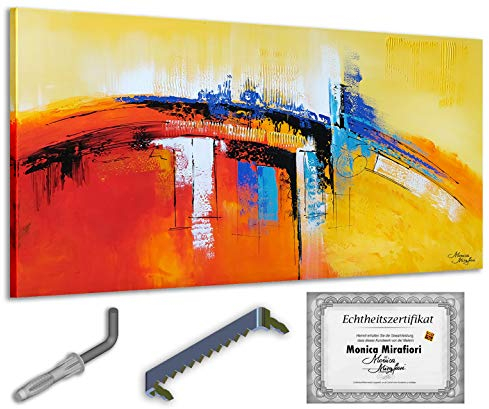 Monica Mirafiori I 100% HANDGEMALT I Gemälde Eternity 140x70cm | Gemälde Handgemalt | Acrylgemälde | Sehr Großes Acrylbild I Moderne Kunst I Kunstbilder