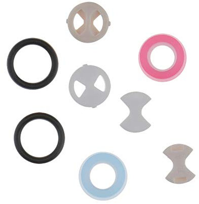 ENET 8pcs Disque en Céramique Rondelle en Silicone Insérer Tourner Accessoires Remplacement Ensemble d'outils pour 1/2 Quart de Tour Robinet Cartouches Vannes