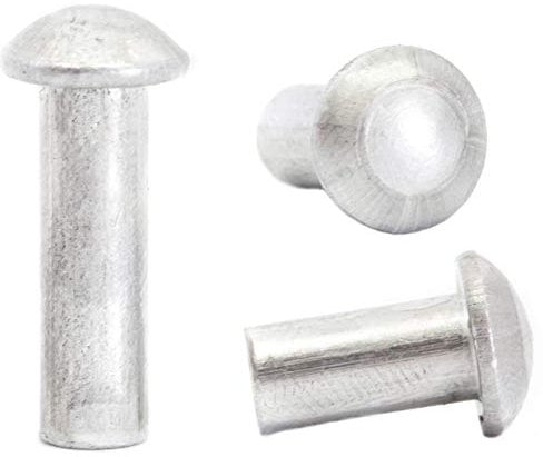 M4 (4mm x 16mm) Solid Aluminium Round Head Rivets DIN 660 (Pack of 20)