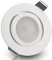 trendlights24 Bianco LED Einbaustrahler 230V Weiß matt rund dimmbar, 3er Set ultra flach 35 mm LED-Spots 5W Warmweiß, Deckenspots schwenkbar