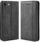 HualuBro Handyhülle für iPod Touch 7 Hülle, iPod Touch 6/5 Hülle, Retro Leder Stoßfest Klapphülle Schutzhülle LederHülle Flip Case Cover für Apple iPod Touch 7 Generation Tasche, Schwarz