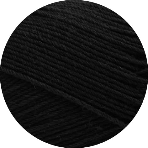 Lana Grossa MEILENWEIT 100g Merino Extrafine Uni 2402 - Schwarz