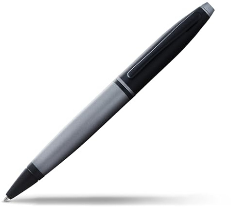 Cross Calais Ballpoint Pen, Matte Gray & Black, Medium Point, Black Ink