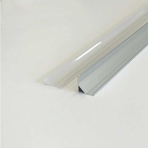 Profilé Aluminium Angle pour Bandeau LED Couvercle Blanc Opaque - Unité / 1 m