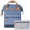 Cabaïa - Adventurer Rucksack Paris Medium 18L - Wasserabweisend - Laptopfach bis zu 13 Zoll - 2 Vordertaschen - vegan zertifiziert - Rucksack für Reisen und Arbeit, Damen & Herren - Blau