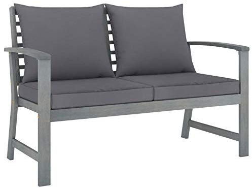 Tidyard Gartenbank 120 x 60,5 x 81 cm mit Kissen Gartenmöbel Garten Balkon Sitzbank Gartensofa Bank Sofa Parkbank Holzbank Terrasse Balkonbank Blumenbank Terrassenbank für Patio, Garten