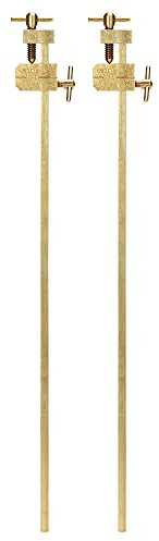 KAKURI Bar Clamps for Woodworking 10-1/2 HATAGANE Japanese Wood Clamps, Metal Parallel Clamps Tool Set 2 Pcs, Brass Gold, Made in Japan