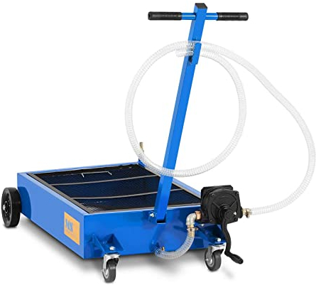 MSW Colector para Aceite Usado Bandeja de Drenaje MSW-WOT-50 (55 L, con Bomba de Mano, 20 l/min, Conexión: 1/2 Pulgada/Manguera: 2,2 m)